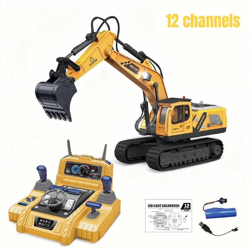RC Excavator Toy – Alloy Remote Control Construction Truck – Packaging | Toki Toy Box