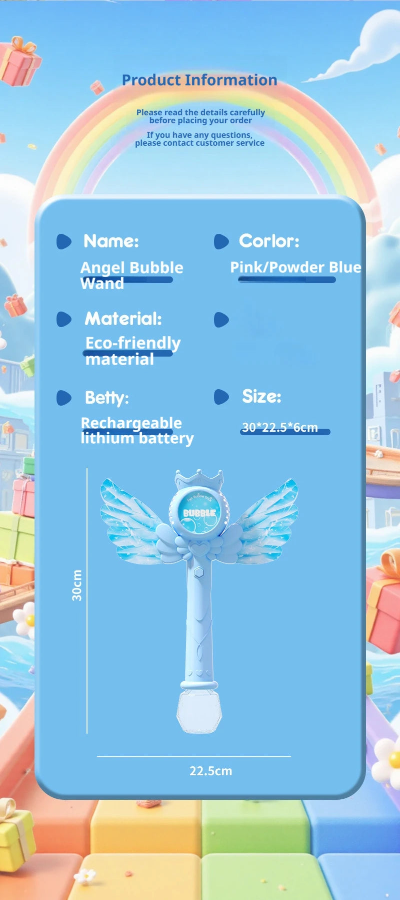 Light-Up Bubble Blaster Wand for Outdoor Fun - Toki Toy Box