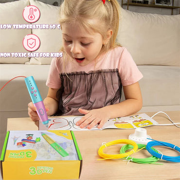 3D Printing Pen Set for Kids – Low Temperature with 200M PCL Filament