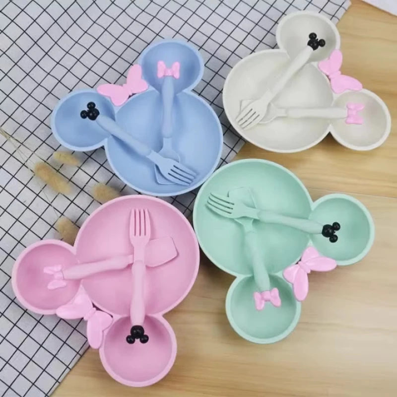 Wheat Straw Kids Dinner Set for Easy Self-Feeding