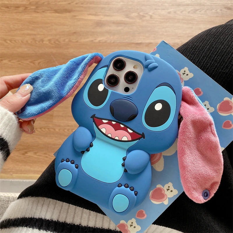 Cute Alien Plush Ear iPhone Case – Soft Strap Cover – Cute Phone Case | Toki Toy Box