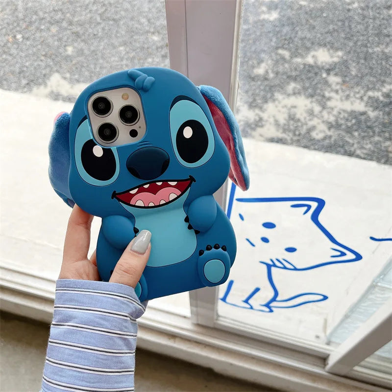 Cute Alien Plush Ear iPhone Case – Soft Strap Cover – Size Reference | Toki Toy Box