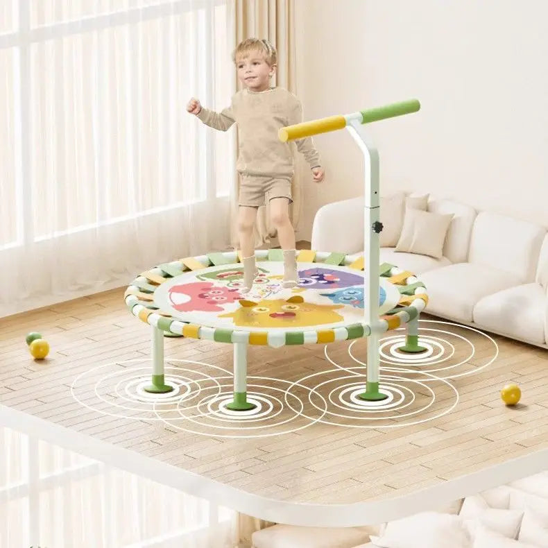 Foldable Indoor Trampoline – Fun Fitness for Kids & Family – In Use | Toki Toy Box
