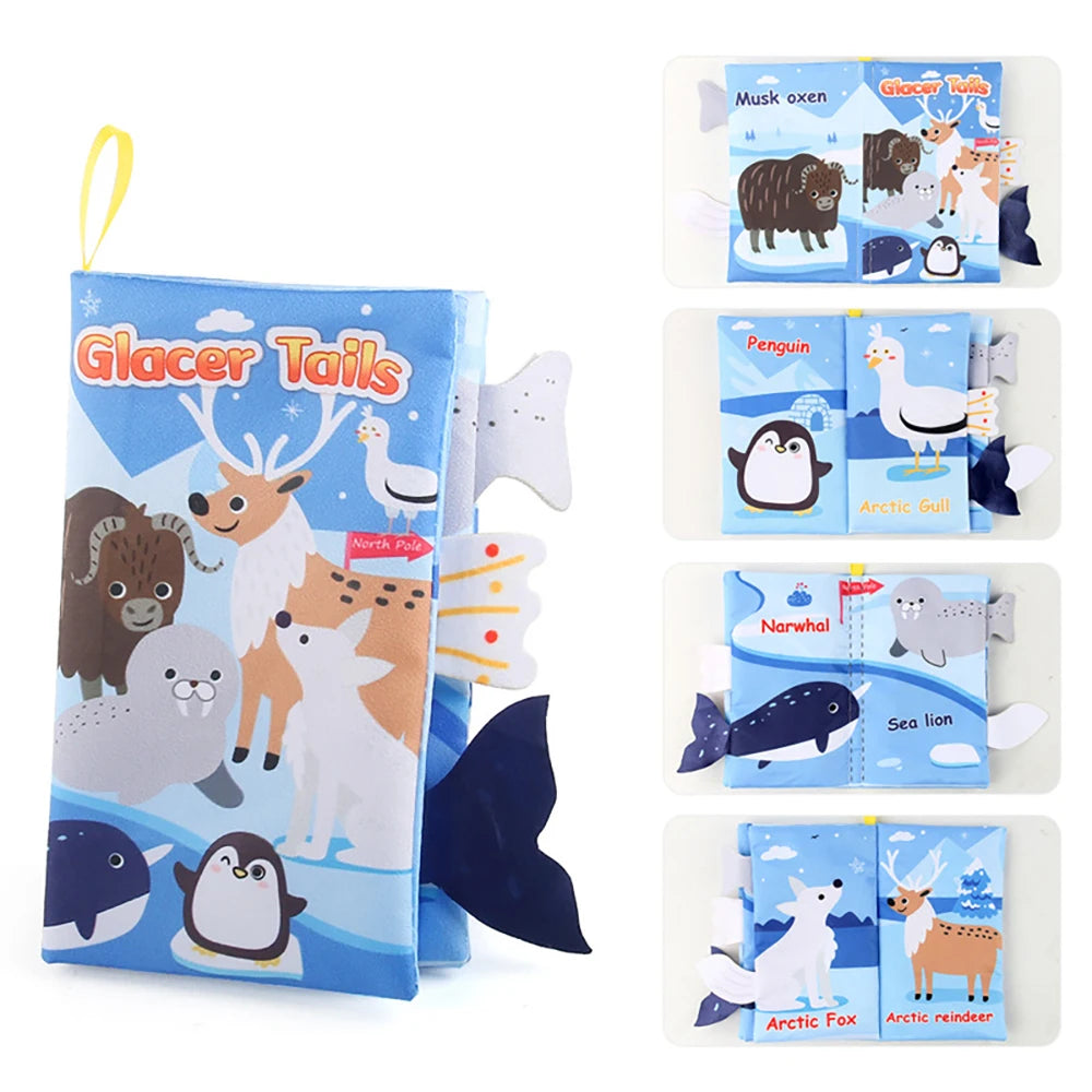 Baby Sensory Cloth Book with Animal Tails