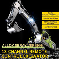 Huina 13-Channel Remote Control Alloy Excavator Toy