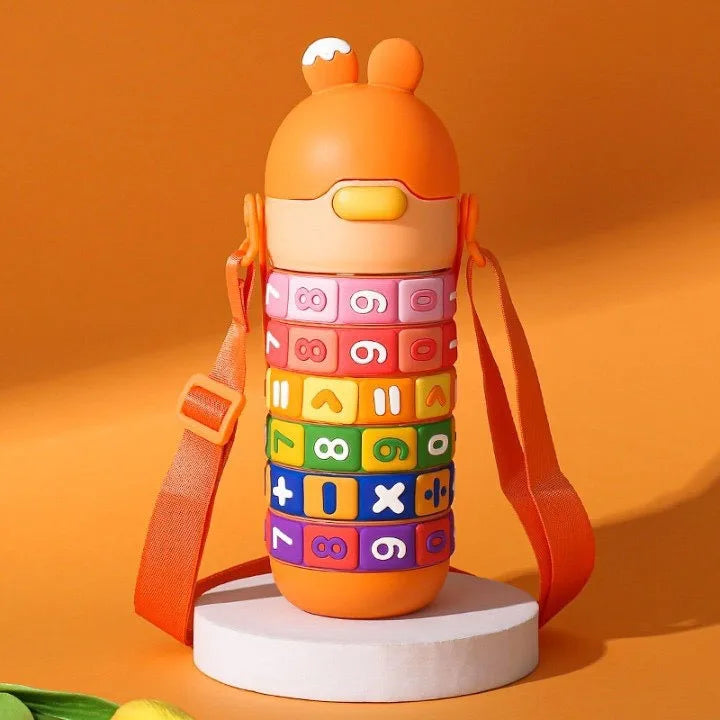 Kids Thermal Water Bottle – Digital Puzzle Straw Cup - Toki Toy Box