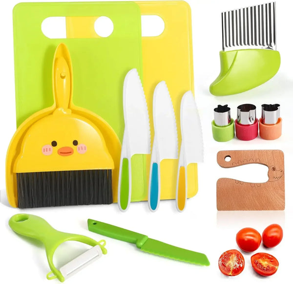 Kids Safe Cooking Knife Set | 14-Piece Montessori Kit
