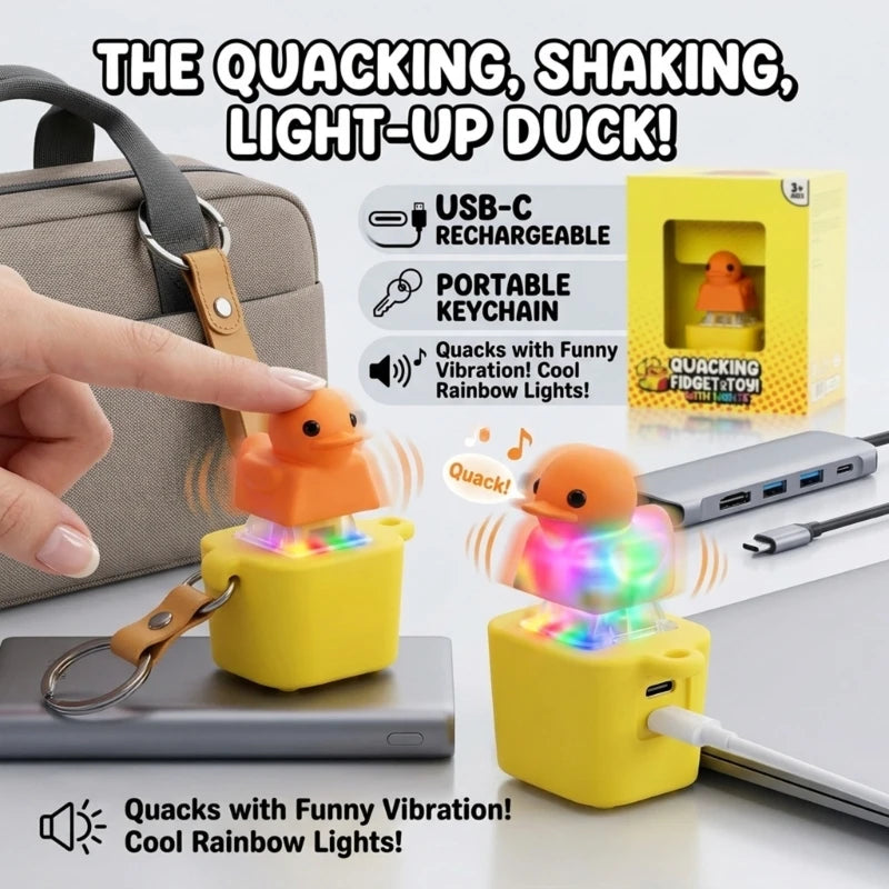 Quacking Duck Keychain LED Sound Charm | Toki Toy Box