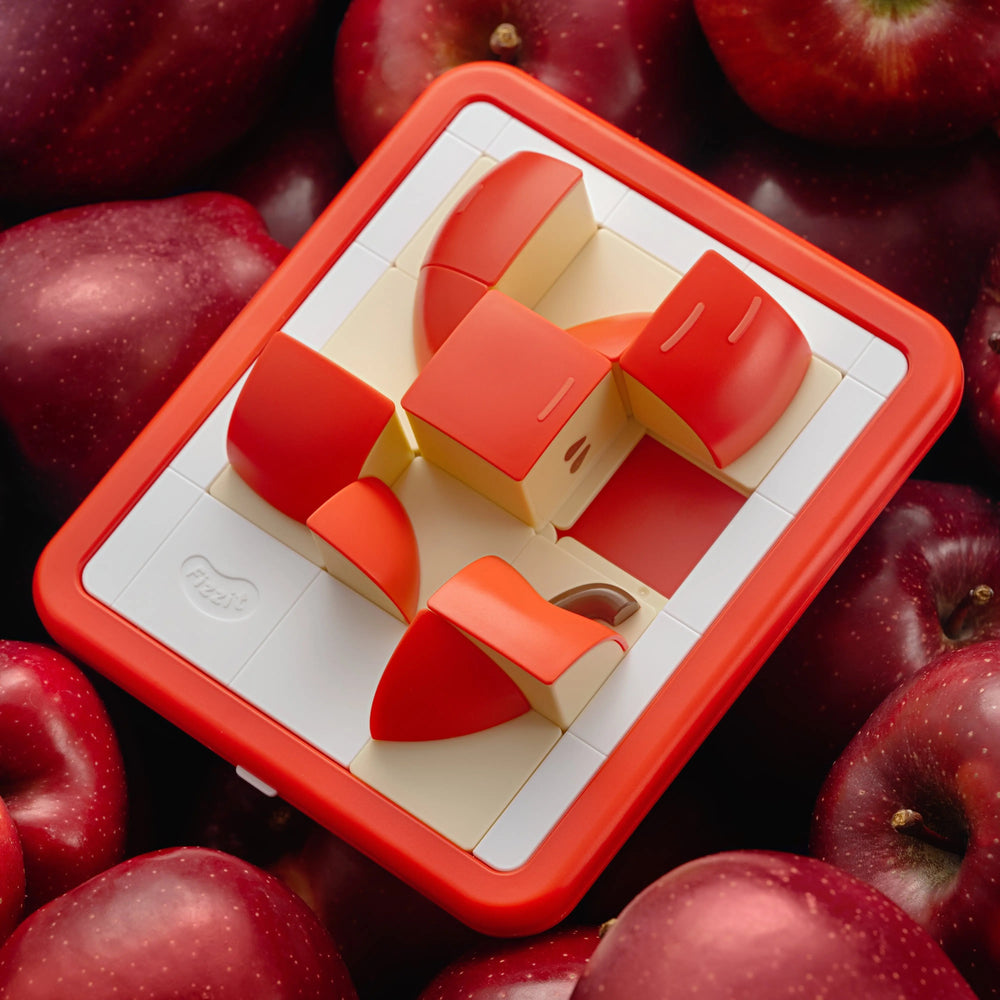 3D Apple Sliding Puzzle – Brain Game for Kids