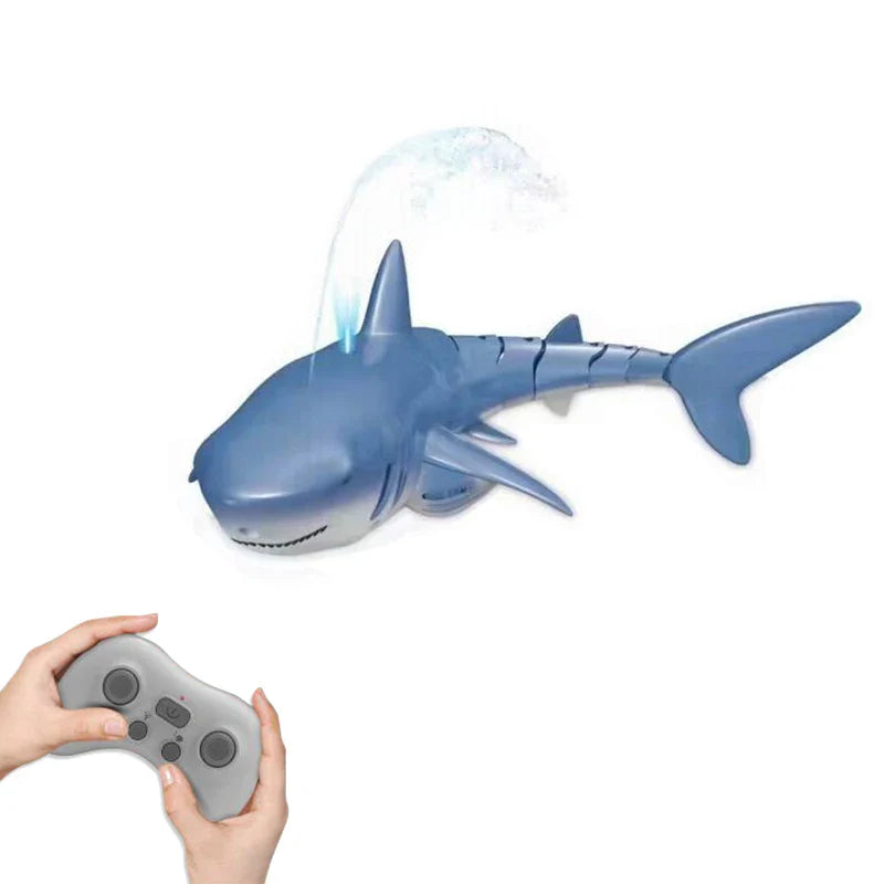 RC Shark Toy – Realistic Water Stunt Fun for Al – Side View | Toki Toy Box