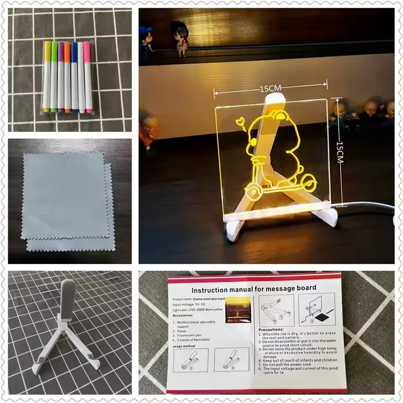 LED Acrylic Message Board | Creative Desk Display