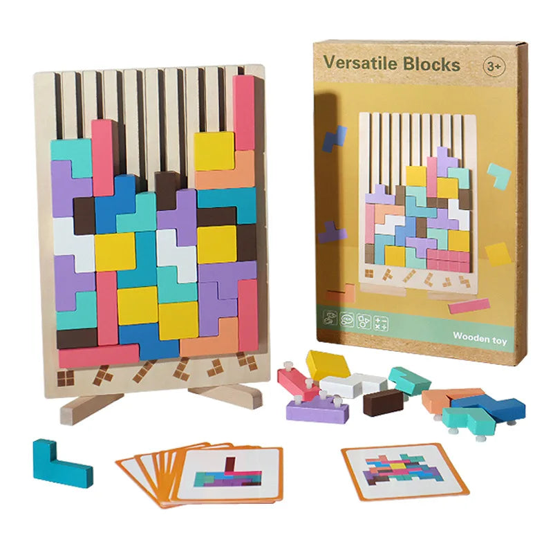 Wooden Puzzle – Natural Wood Pieces | Toki Toy Box
