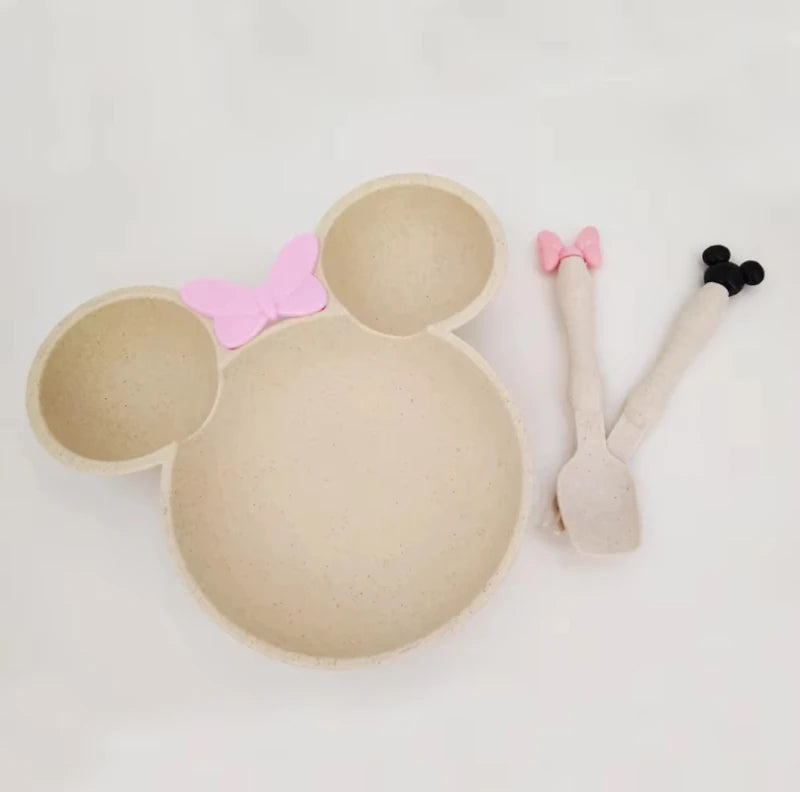 Wheat Straw Kids Dinner Set for Easy Self-Feeding
