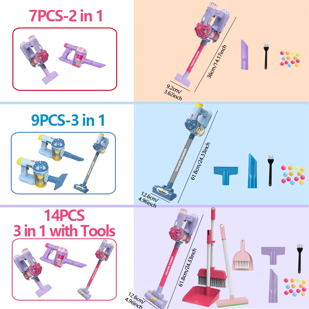 Kids Vacuum Cleaner Toy – Interactive Cleaning Play Set