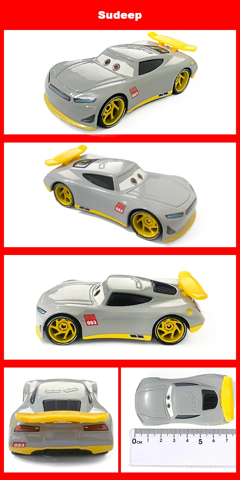 Cartoon Race Car Die-Cast Toy – Pull Back Fun