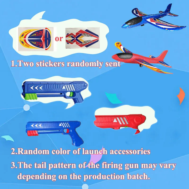 Foam Plane Launcher Set – Long Range Outdoor Fun for Kids