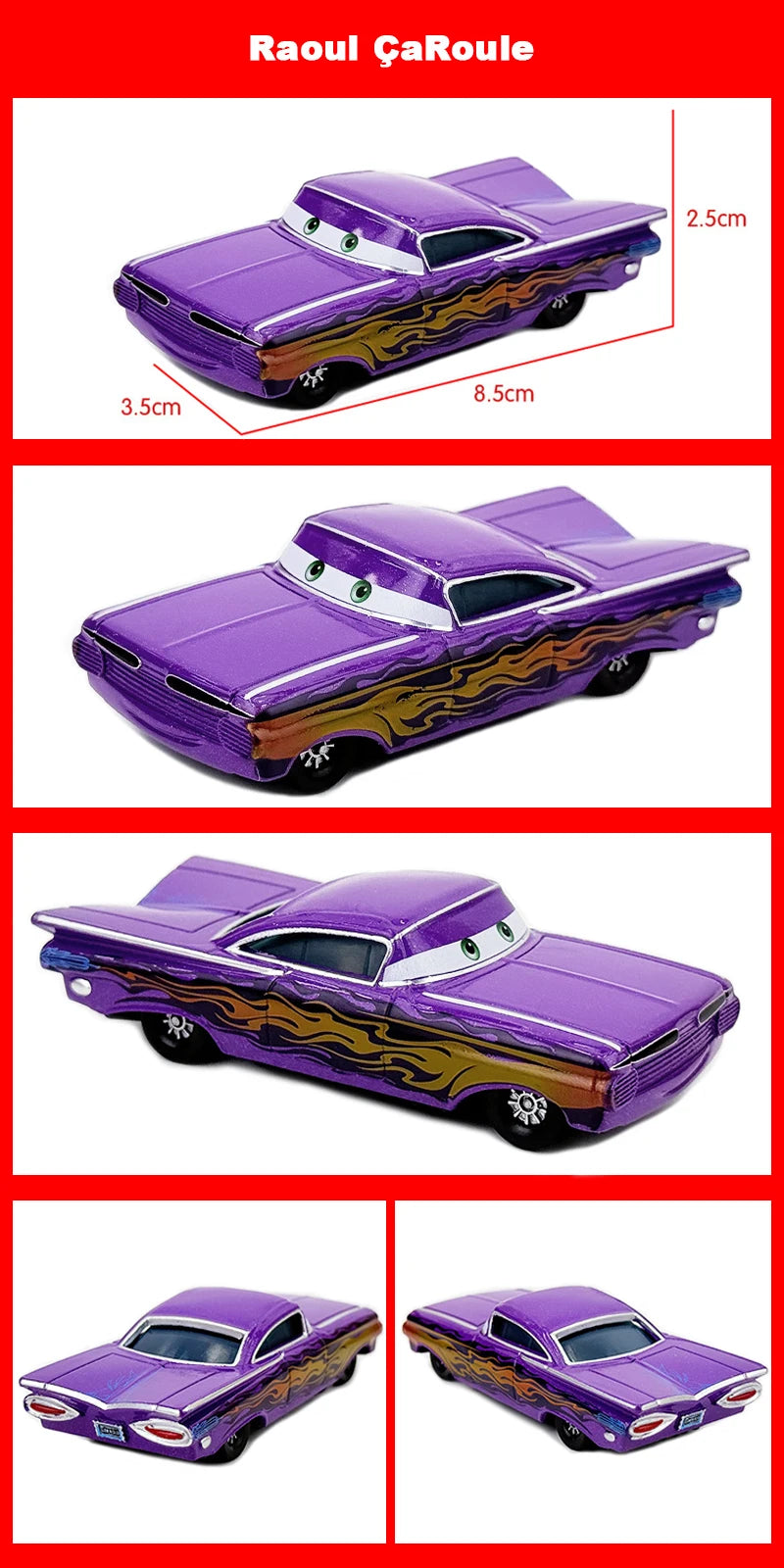Cartoon Race Car Die-Cast Toy – Pull Back Fun
