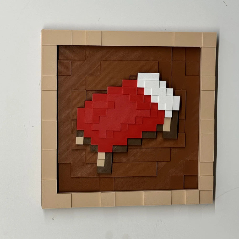 Pixel Game Item Frame – 3D Printed Display