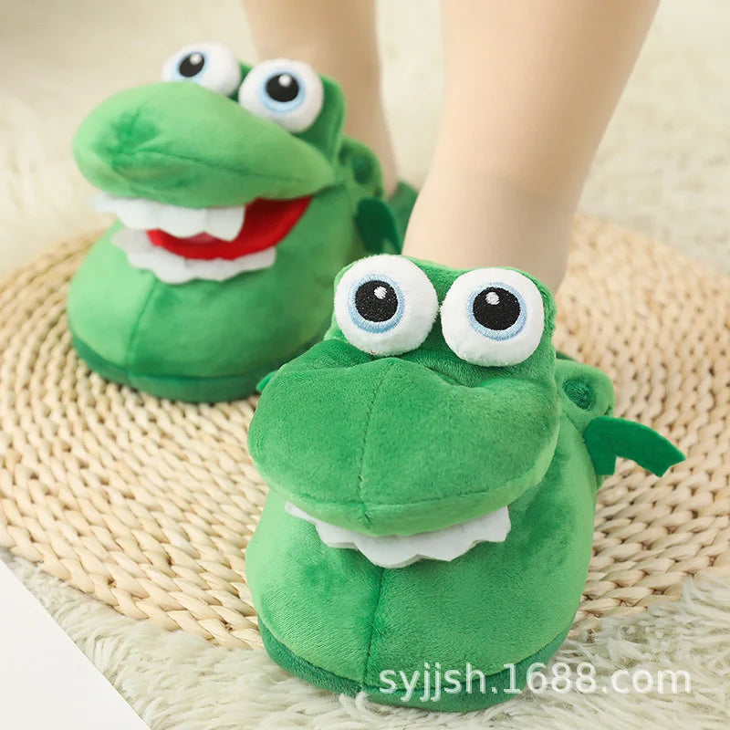 Crocodile Slippers – Funny Moving Mouth Cozy Home Shoes