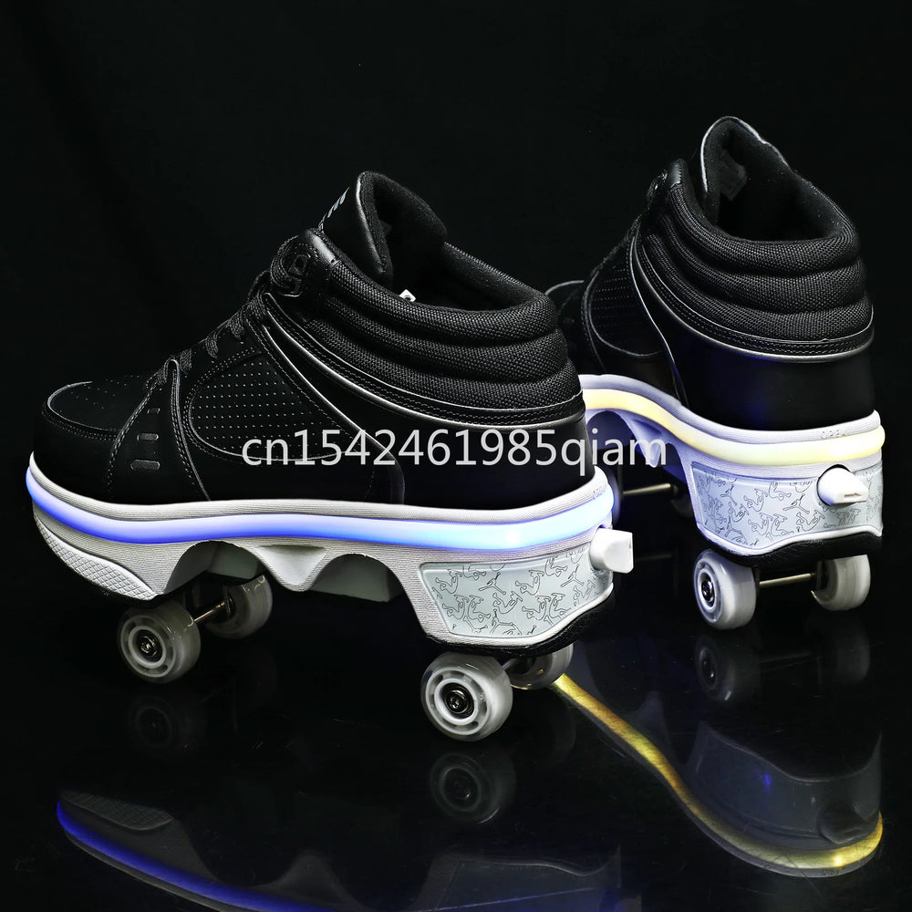 Transform Roller Shoes With Hidden Wheels