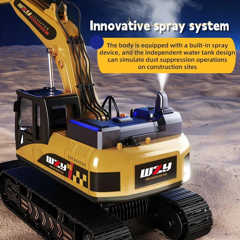 RC Excavator Toy – Alloy Remote Control Construction Truck – Size Reference | Toki Toy Box