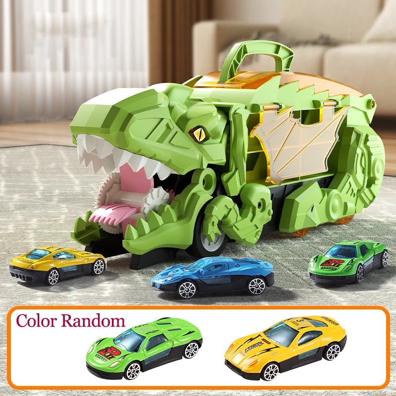 Folding Dino Transporter Track Set – Kids Racing Play – Features | Toki Toy Box