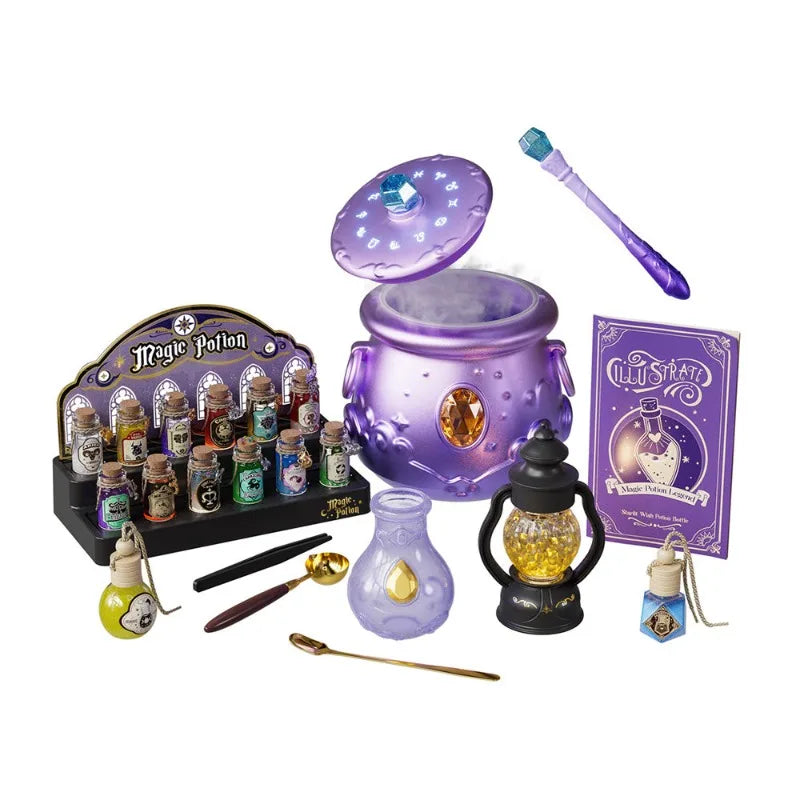 Zodiac potion kit set up for wizard role-play and display
