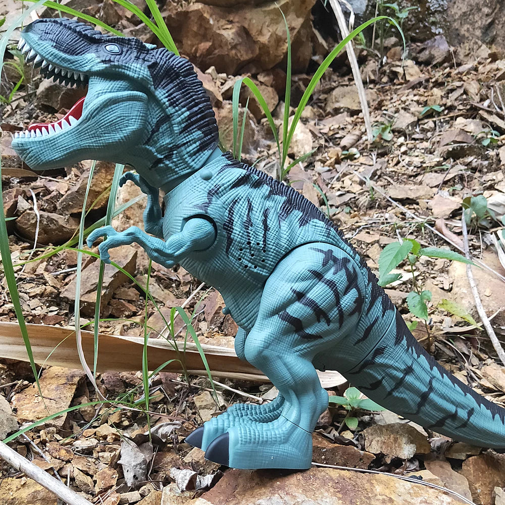 Walking Spray Dinosaur Robot Toy – Lights & Sounds – Size Reference | Toki Toy Box
