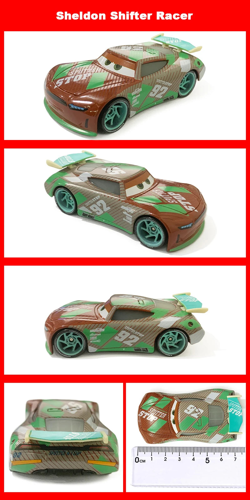 Cartoon Race Car Die-Cast Toy – Pull Back Fun