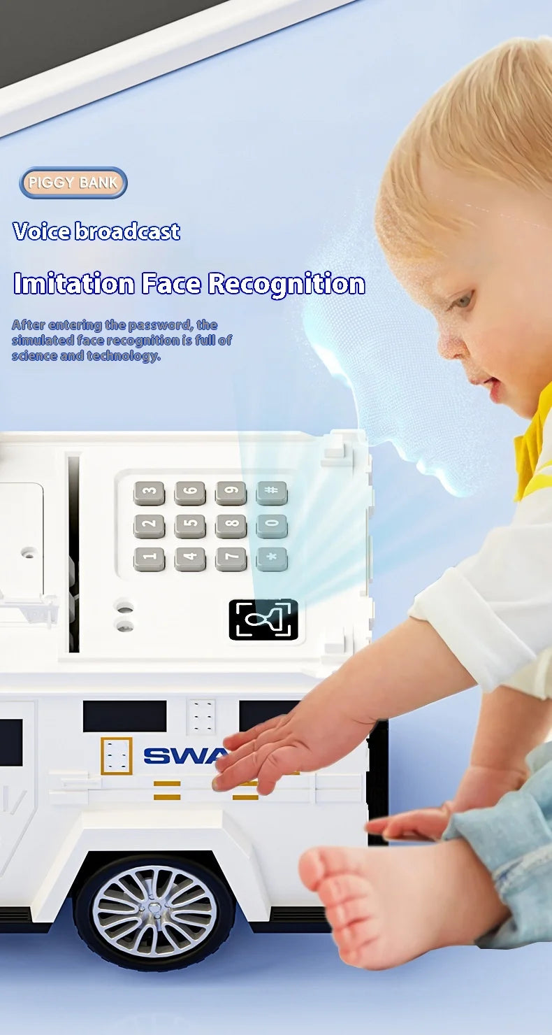 Kids ATM Piggy Bank with Fingerprint & Password Safe