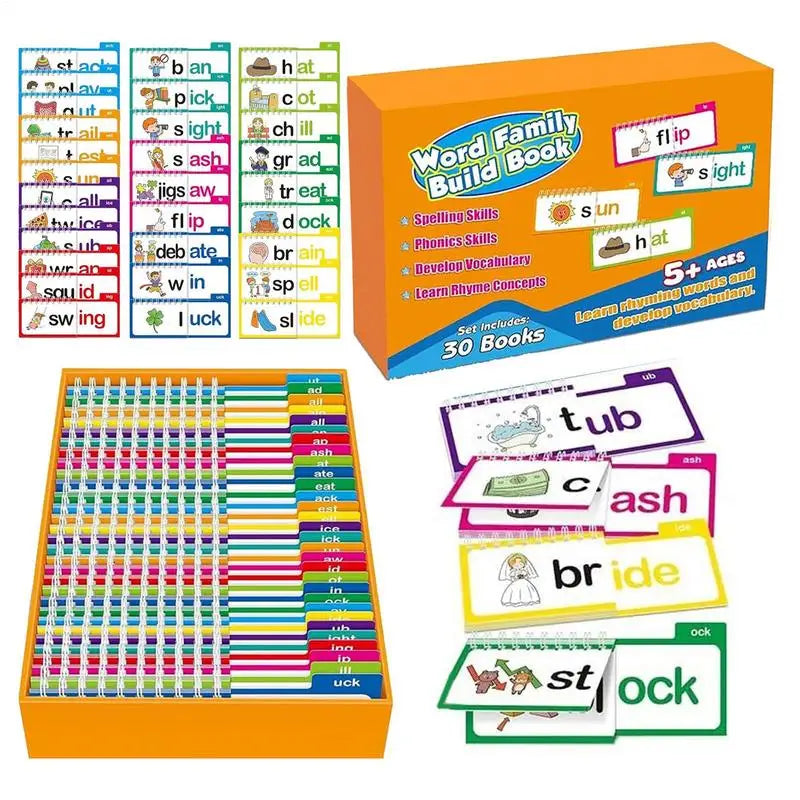 Phonics Flash Cards & Rhyming Flip Book for Kids