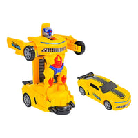 Electric Dancing Deformation Car Toy with Lights & Music – Robot Transforming Car