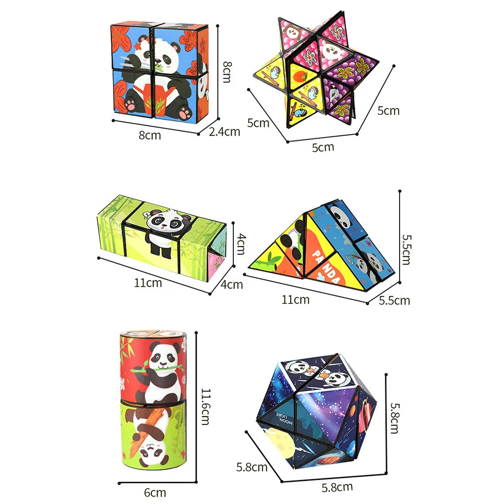 Panda Infinity Cube – Foldable Stress Relief Puzzle