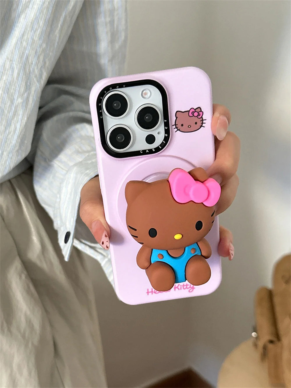 Cute Kitty MagSafe Phone Case for iPhone – Side View | Toki Toy Box