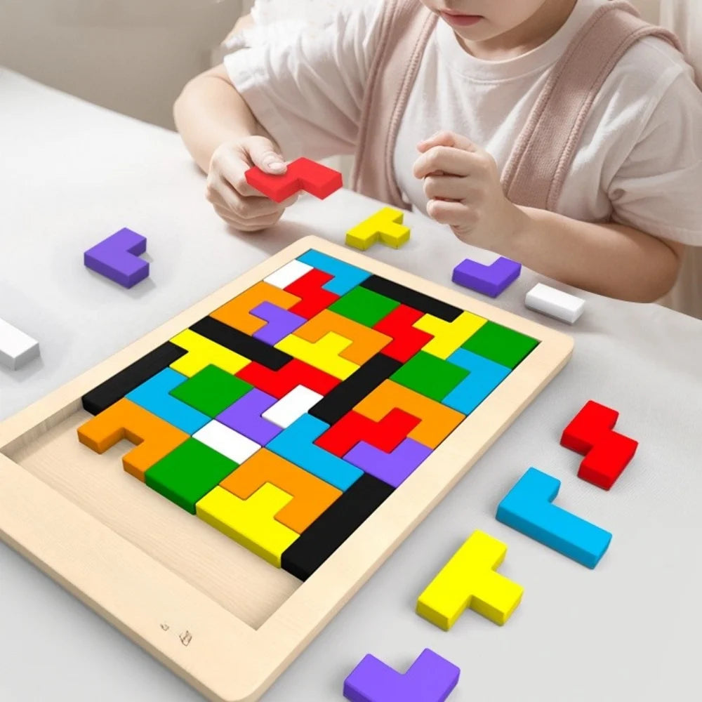 Wooden Tangram Puzzle Set – Brain Training Fun for Kids