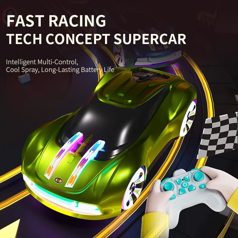 RC Stunt Racing Car with Lights & Mist Effects - Toki Toy Box