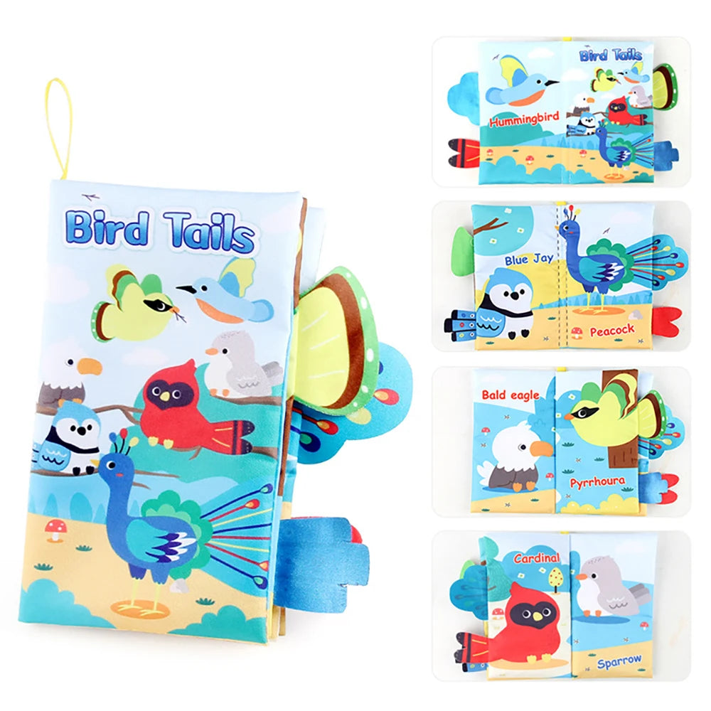 Baby Sensory Cloth Book with Animal Tails