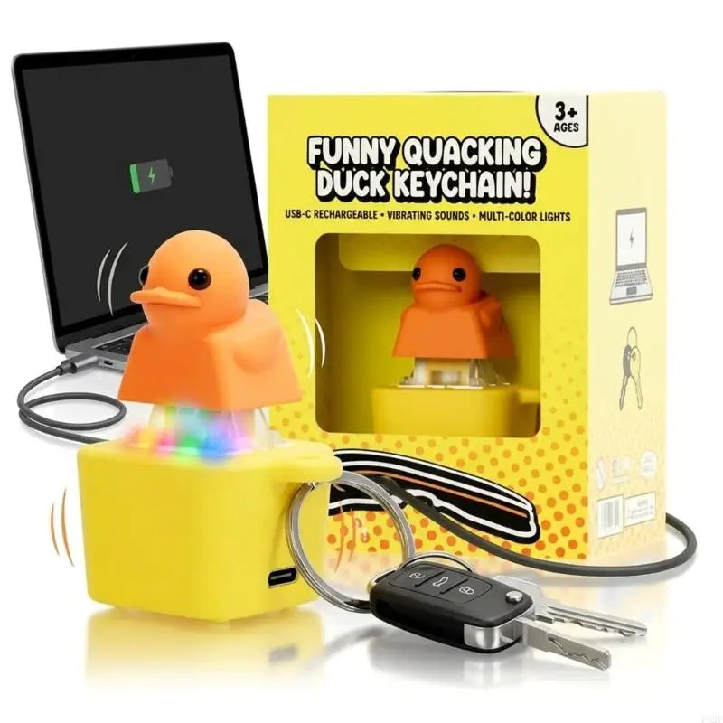 Duck Keychain – White Glowing | Toki Toy Box