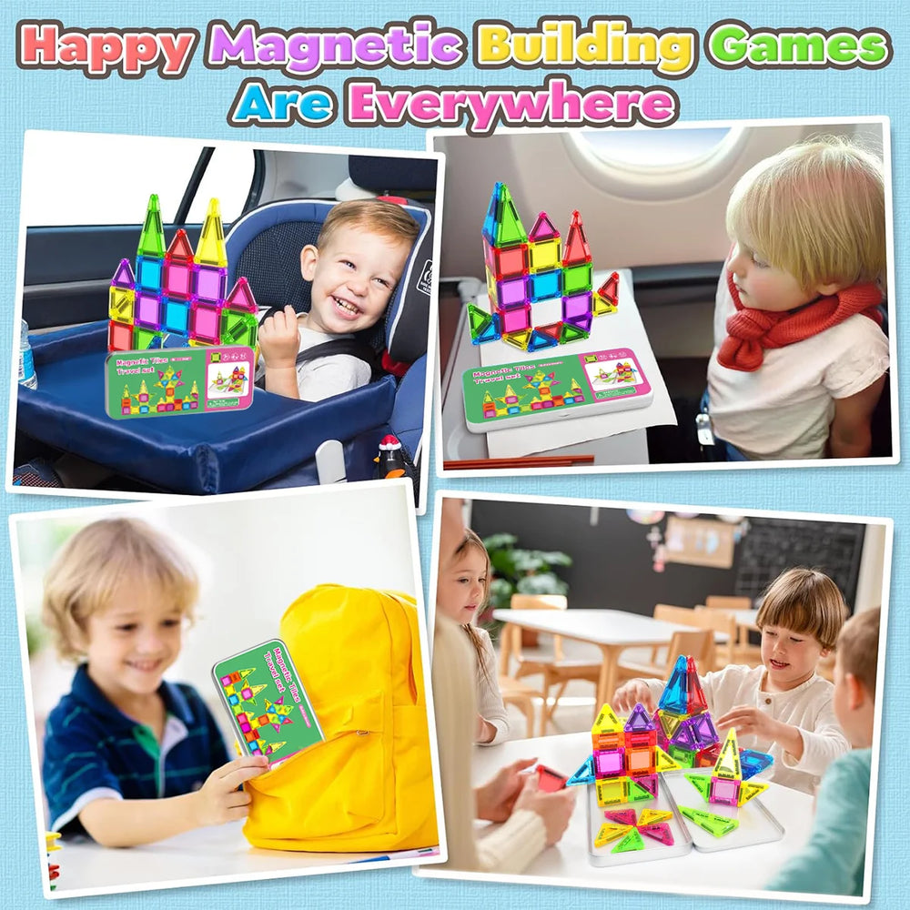 Magnetic Blocks – Colorful Tiles in Tin | Toki Toy Box