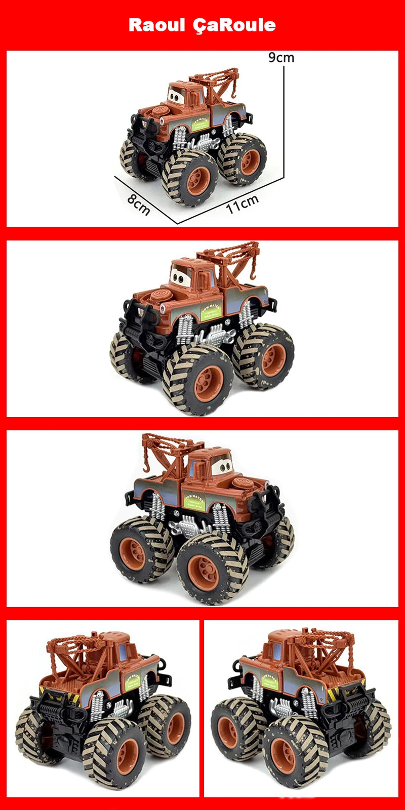 Cartoon Race Car Die-Cast Toy – Pull Back Fun