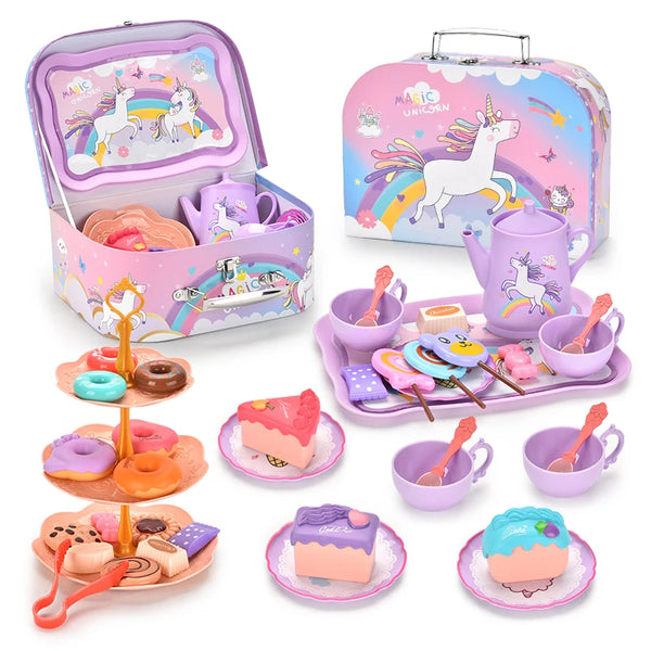 44-Piece Pretend Tea Party Set – Creative Play Kitchen Toy