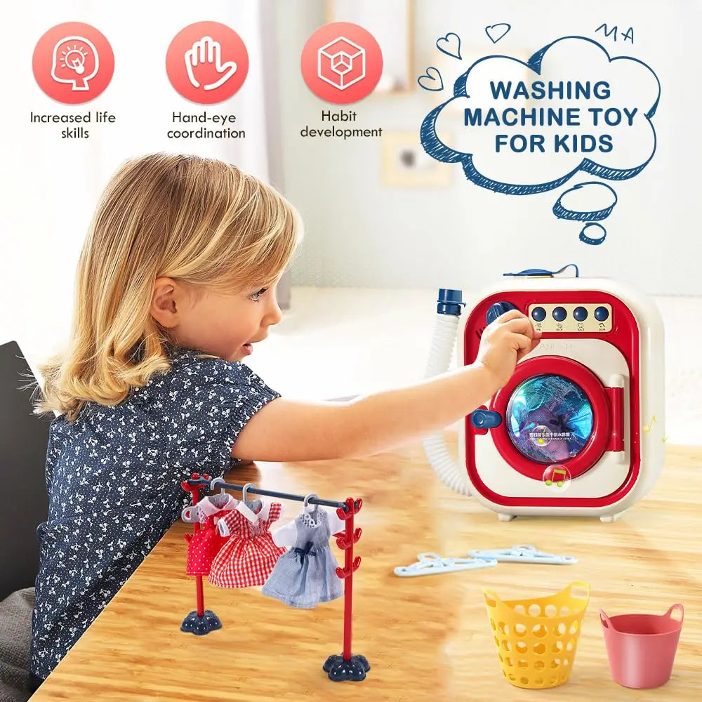 Mini Washing Machine Toy – Realistic Pretend Play Fun