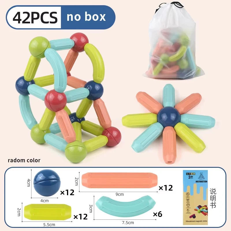 Magnetic Sticks – 50pc Set | Toki Toy Box