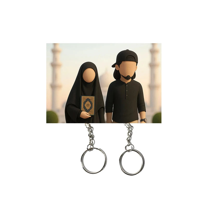 Couple Duck Keychain Set – Cute Puzzle Key Holder Gift – Color Options | Toki Toy Box