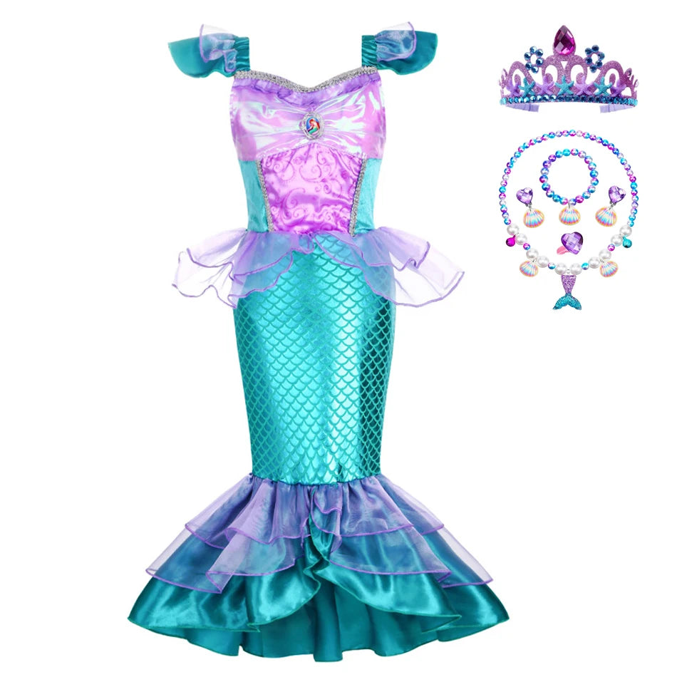 Sparkling Ocean Princess Dress for Kids