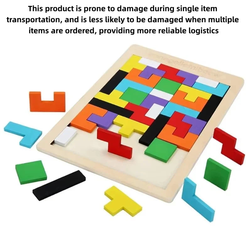 Wooden Tangram Puzzle Set – Brain Training Fun for Kids