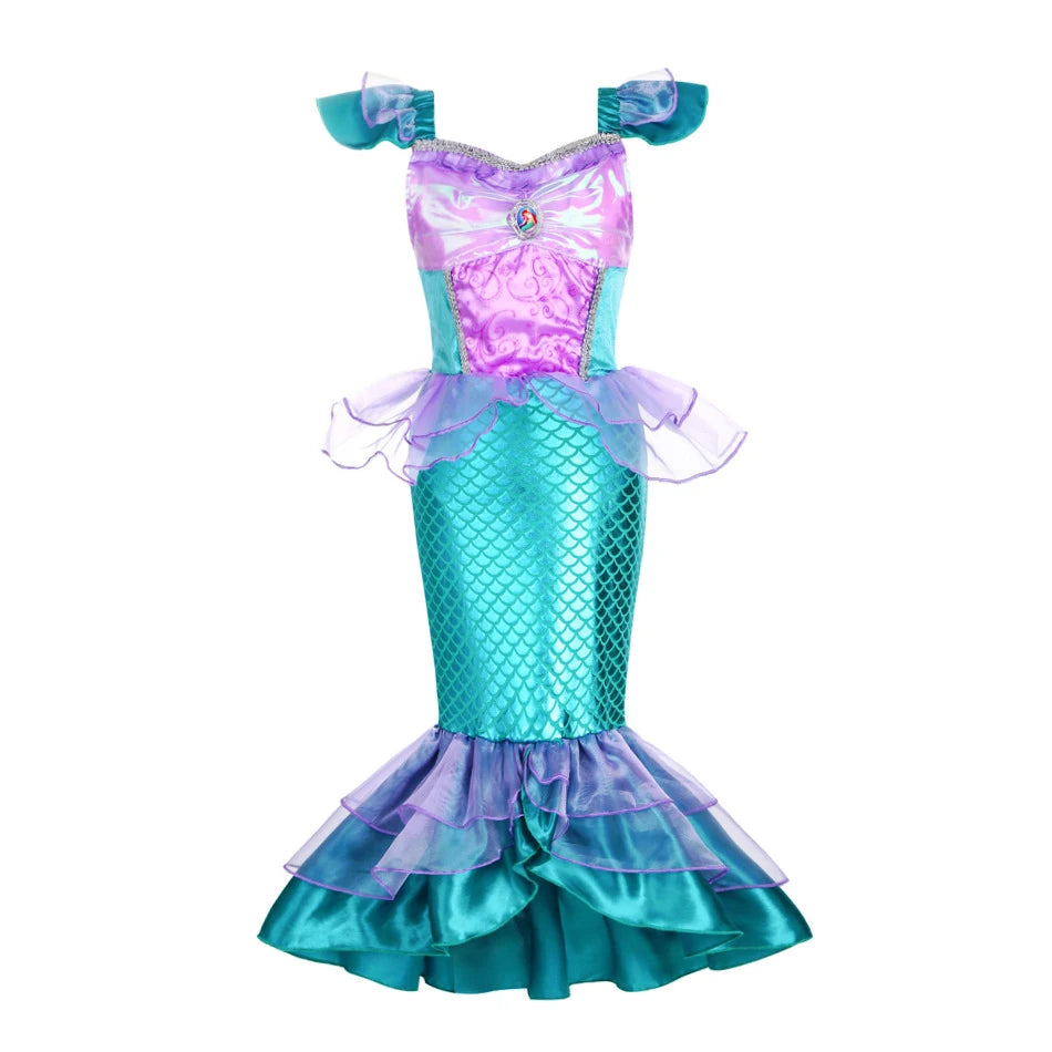 Sparkling Ocean Princess Dress for Kids