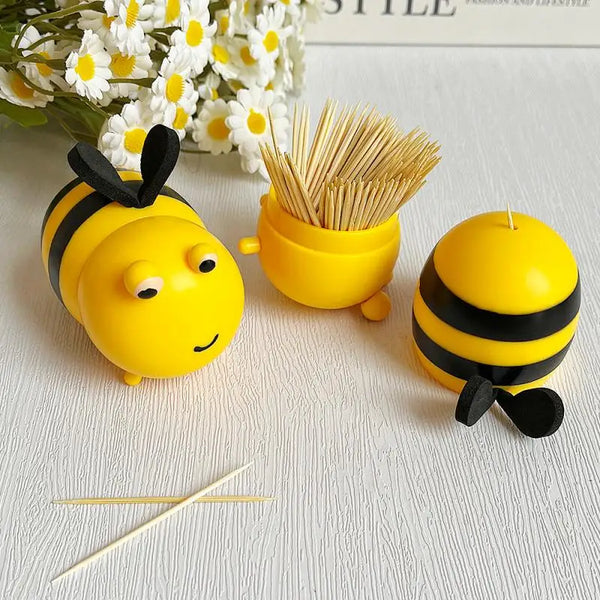 Bee Toothpick Dispenser – Cute Auto Pop Holder | Toki Toy Box