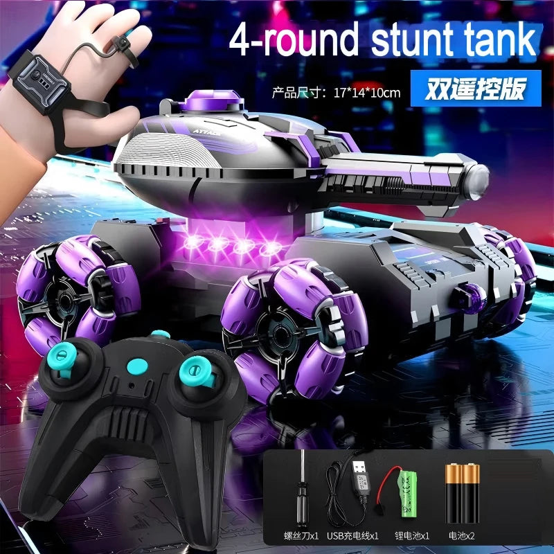 Transforming Stunt RC Car – Robot Tank LED Drift