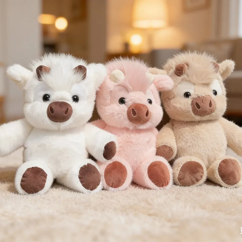 Highland Cow Plush – Fluffy Kawaii Stuffed Animal